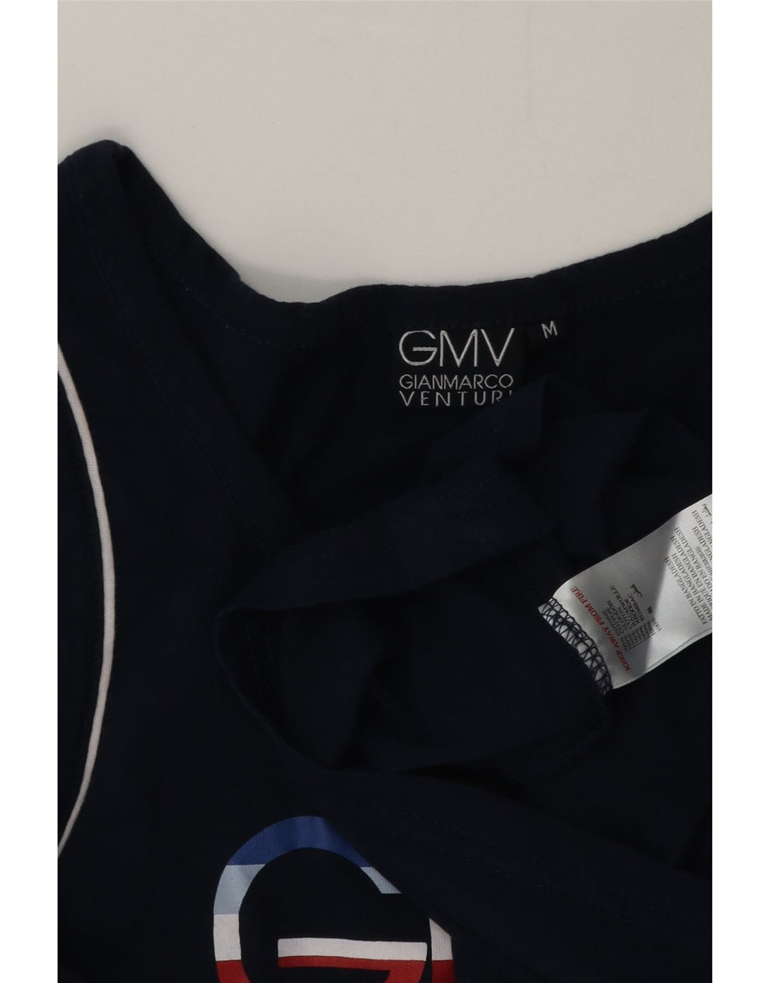 Gianmarco Venturi Débardeur Graphique Homme Bleu Marine Moyen Coton