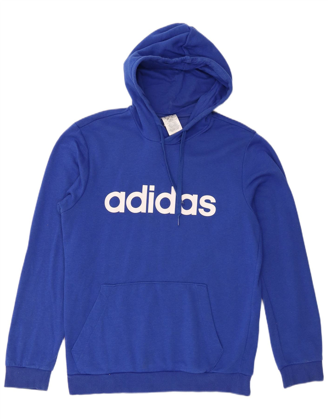 Adidas Pull à capuche graphique pour homme en coton bleu moyen
