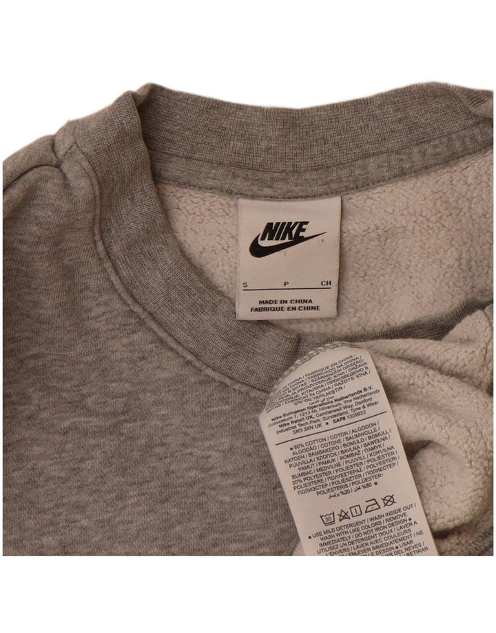 Nike Mens Graphic Sweatshirt Jumper Petit Gris Moucheté Coton