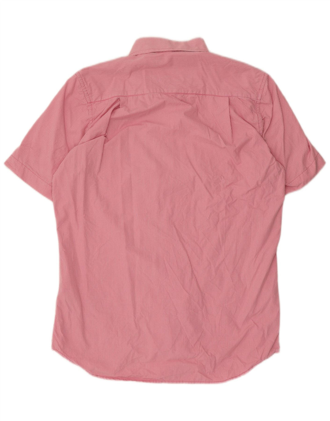 Superdry Chemise à Manches Courtes Homme Grand Carreau Rose Coton