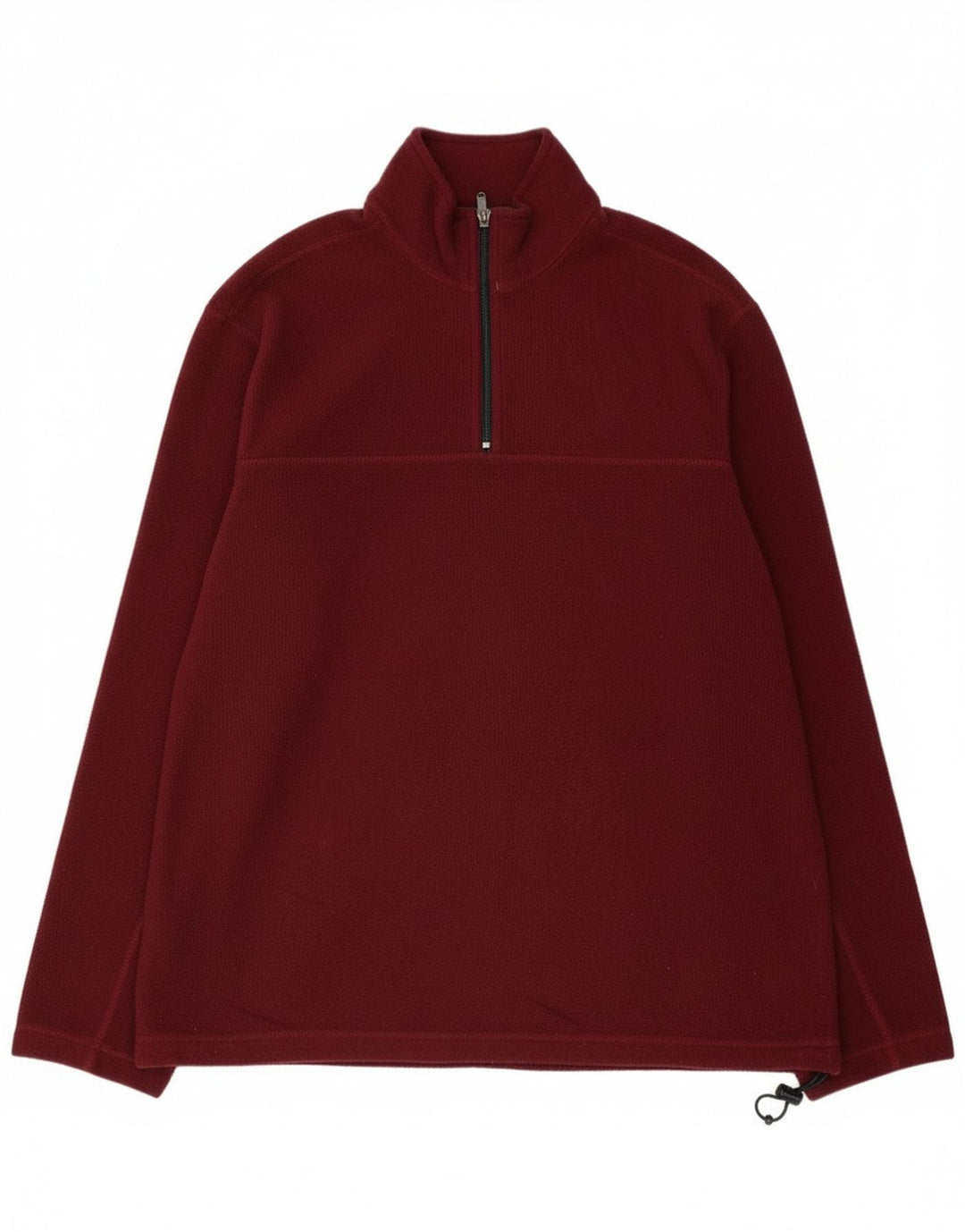 Eddie Bauer Pull polaire à col zippé pour homme Grand polyester marron
