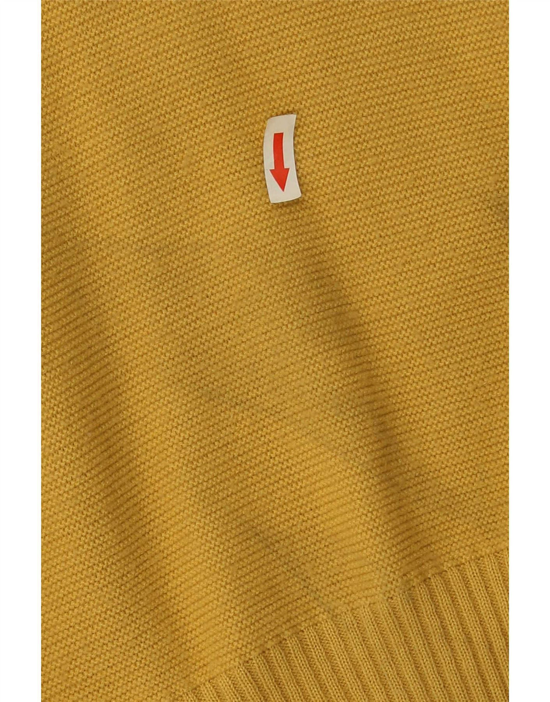 vintage Homme Col V Pull Pull IT 52 Grand Jaune Polyester