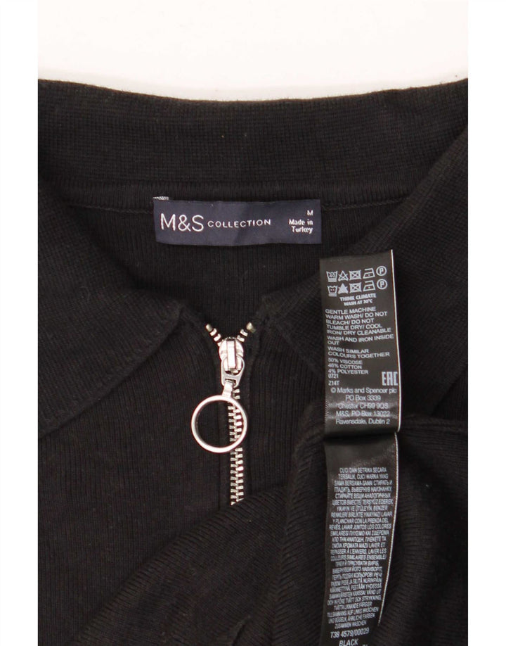 Marks & Spencer Polo Femme UK 14 Medium Noir Viscose