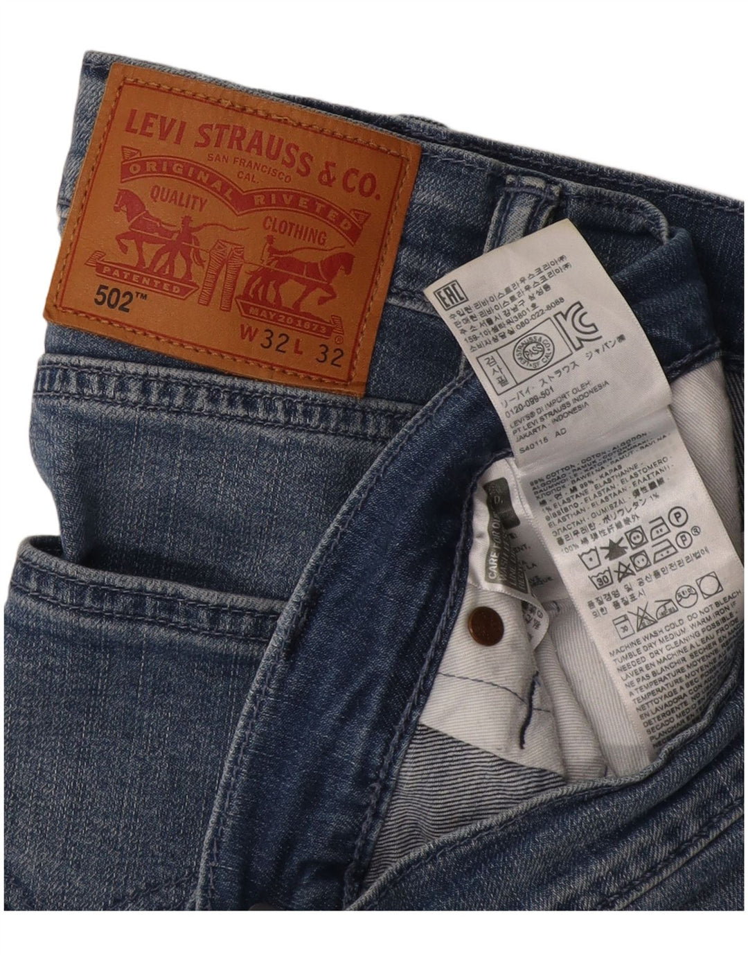 Levi's Jean 502 Tapered Homme Bleu Coton W32 L28