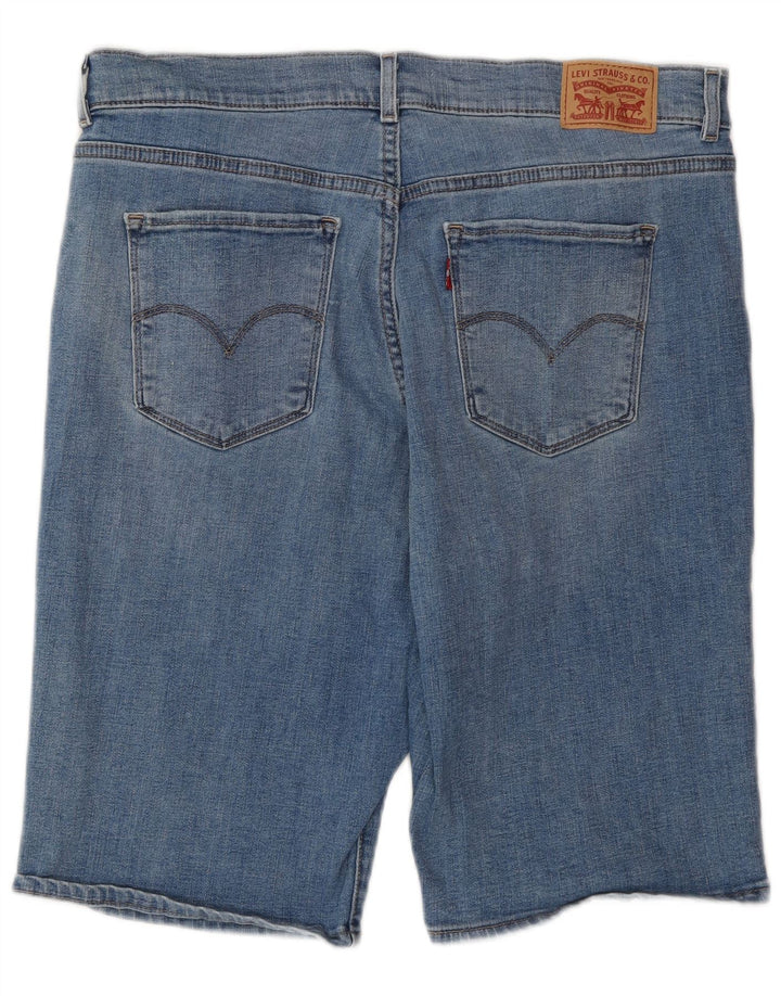 LEVI'S Bermuda en jean vieilli pour femme W32 en coton bleu moyen