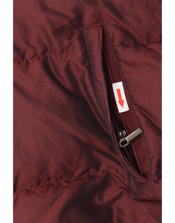 Zara Veste matelassée pour femme UK 14 Bordeaux moyen