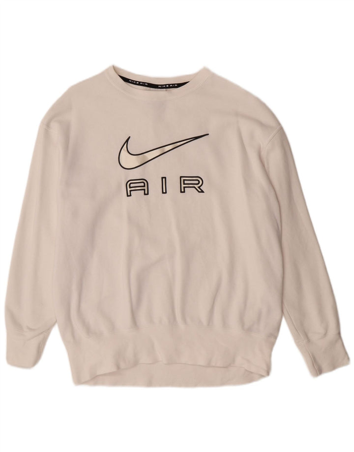 NIKE Sweat-shirt graphique coupe ample pour homme XS Blanc Coton