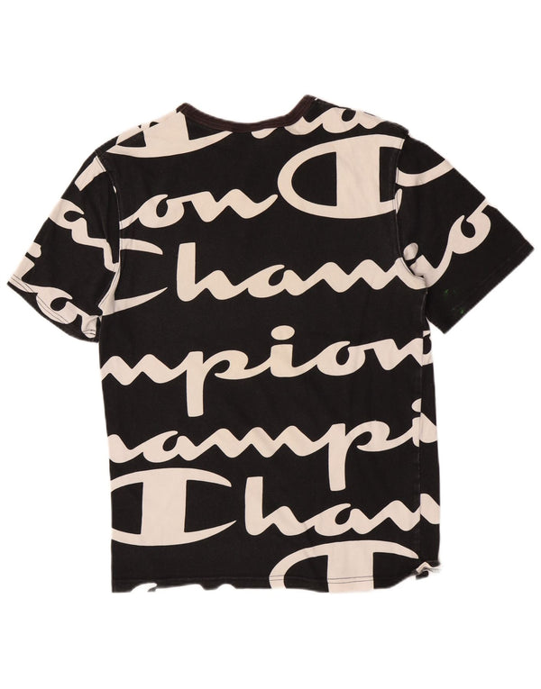 Champion T-Shirt Graphique Homme Petit Noir Coton