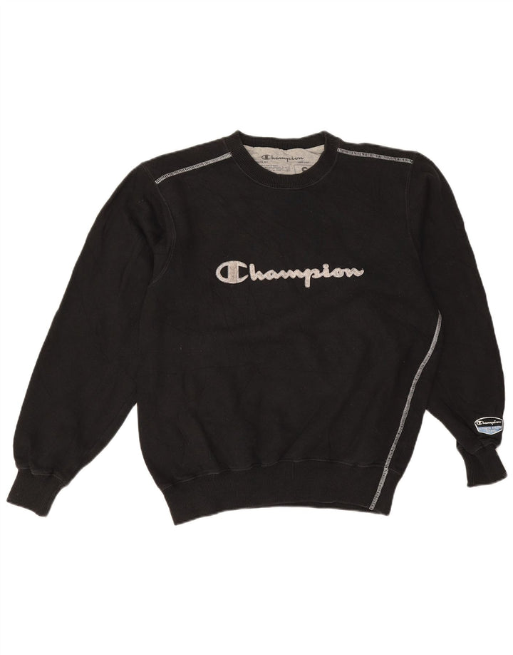 CHAMPION Sweat-shirt graphique surdimensionné pour femme UK 10 Small Noir