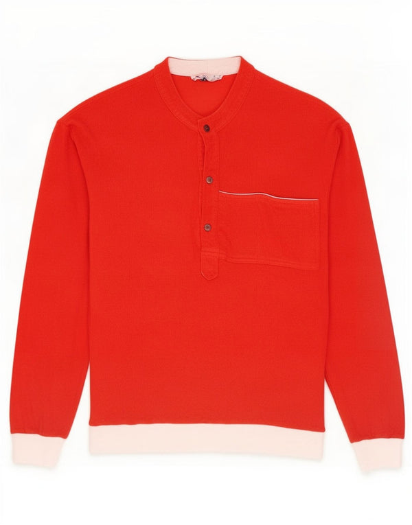 Colmar Homme Top Manches Longues IT 50 Rouge Moyen Colourblock Coton