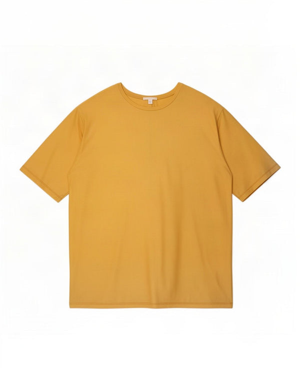 Cos T-Shirt Homme Haut Large Jaune Coton