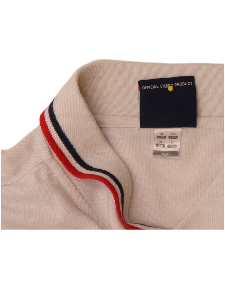 Umbro Polo England Homme XL Blanc Polyester