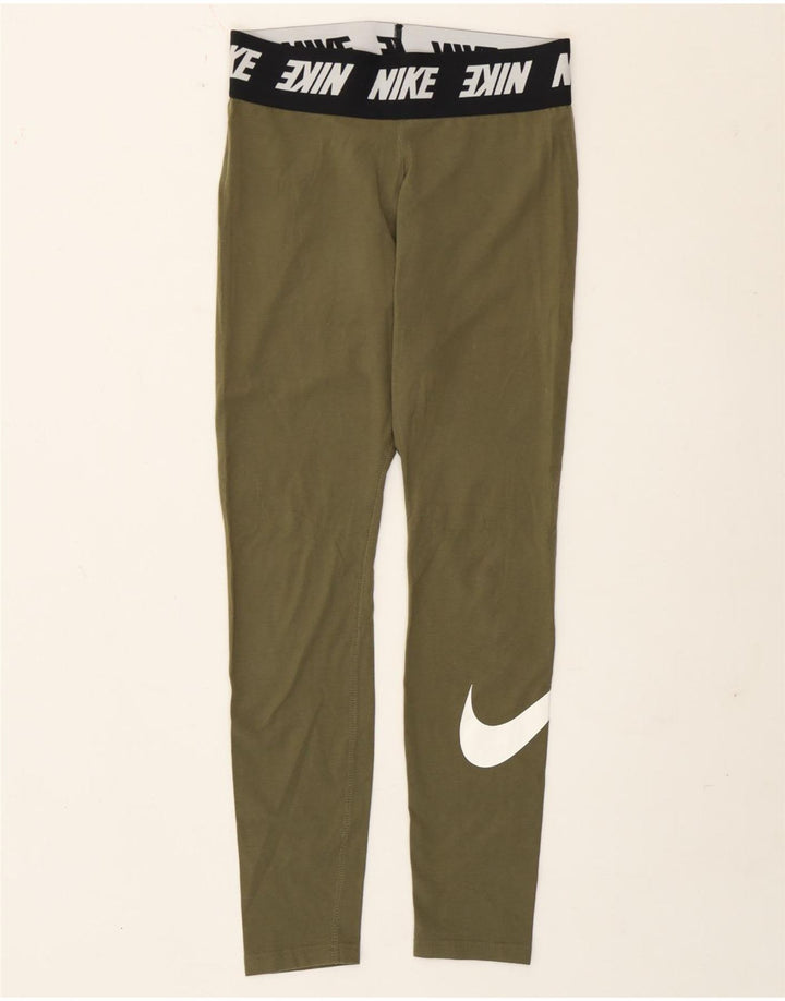 Nike Legging graphique pour femme UK 12 Coton color block kaki moyen