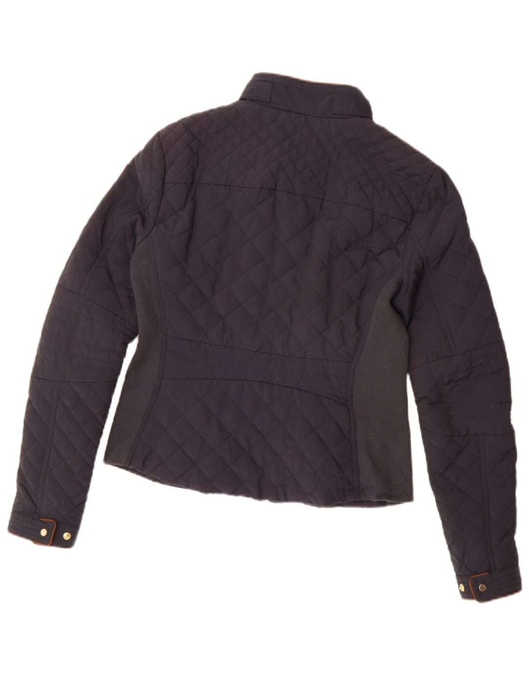 Zara Veste matelassée pour femme UK 14 Bleu marine moyen Colourblock