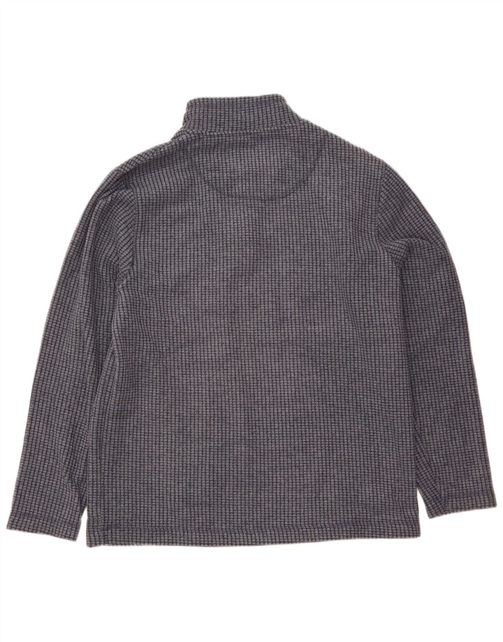 Weird Fish Pull polaire à col zippé pour homme XL Bleu marine Polyester