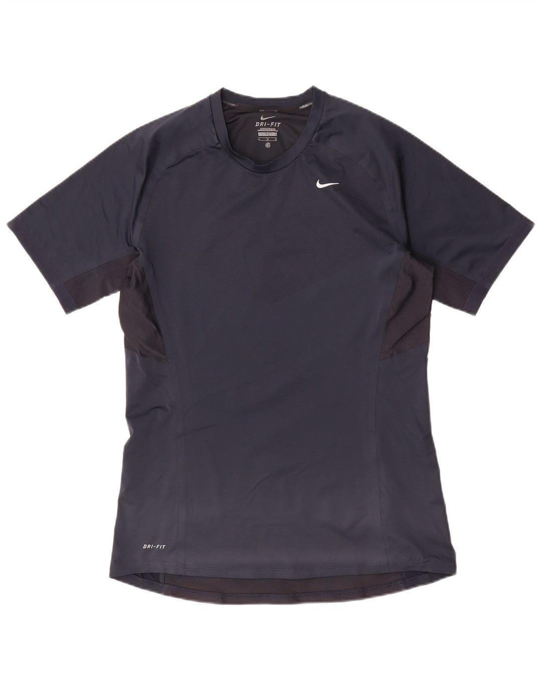 Nike T-shirt Dri Fit pour femme UK 14 Bleu marine moyen Colourblock