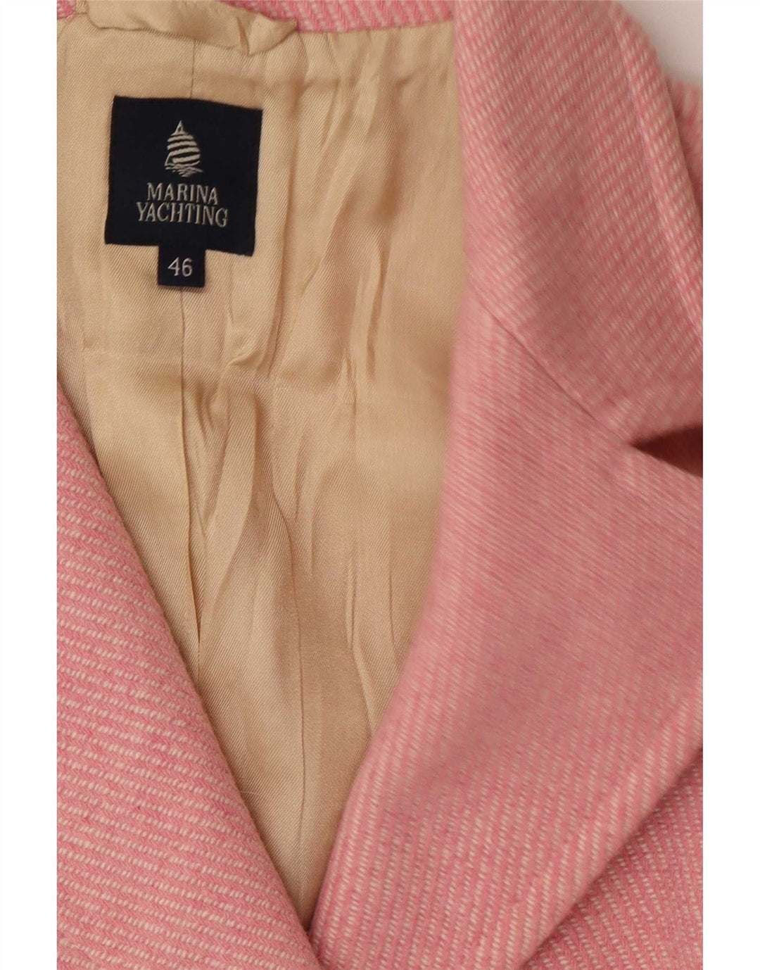 Marina Yachting Pardessus Femme IT 46 Large Laine Rose