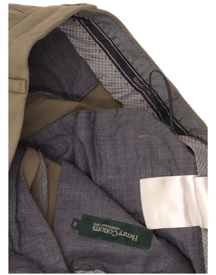 HENRY COTTONS Pantalon Chino Droit Homme IT 50 Large W34 L29 Beige