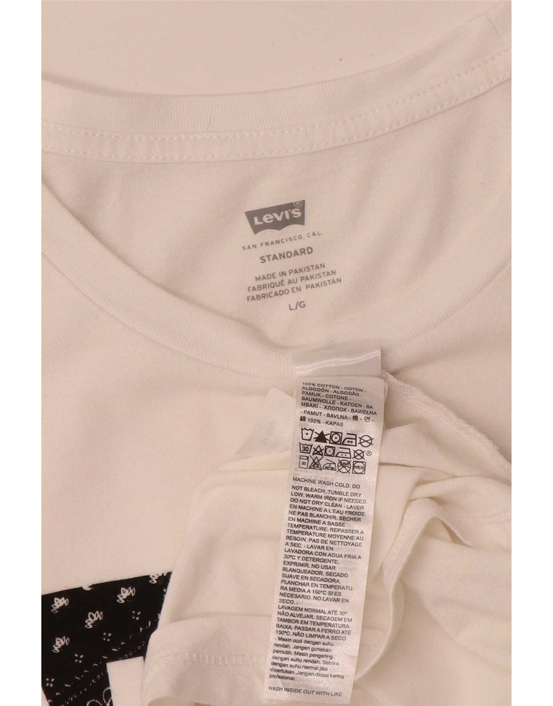 Levi's T-Shirt Standard Graphic Homme Blanc Large Coton