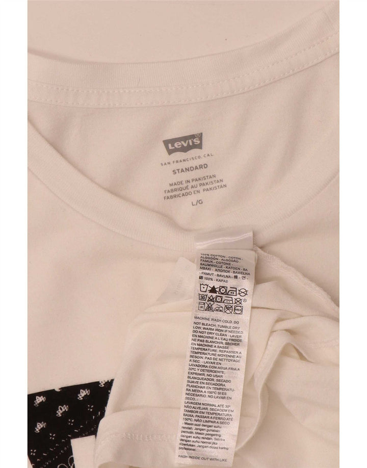 Levi's T-Shirt Standard Graphic Homme Blanc Large Coton