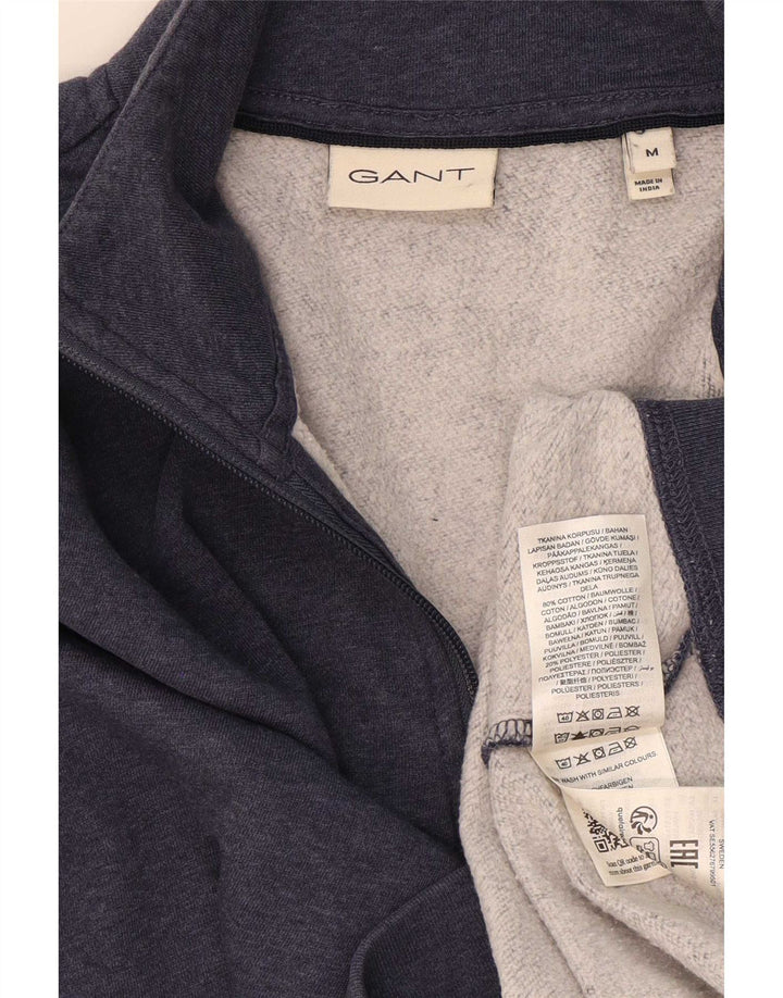 Gant Sweat-Shirt Col Zippé Homme Bleu Marine Moyen Coton
