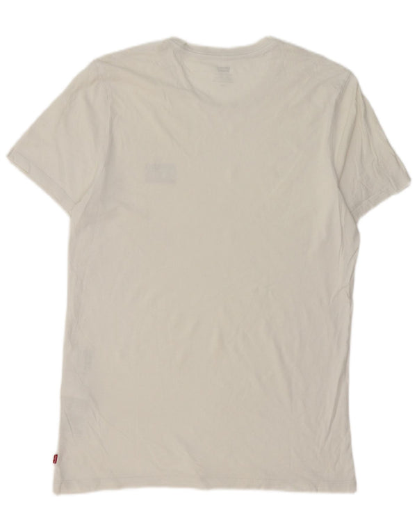 Levi's T-Shirt Homme Blanc Large Coton