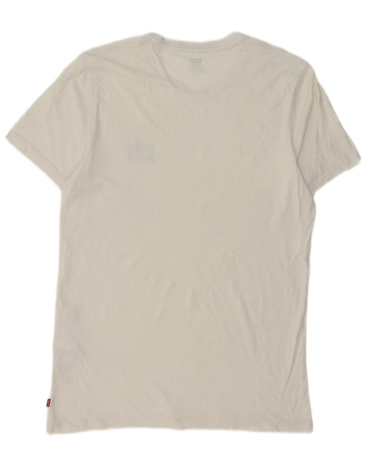 Levi's T-Shirt Homme Blanc Large Coton