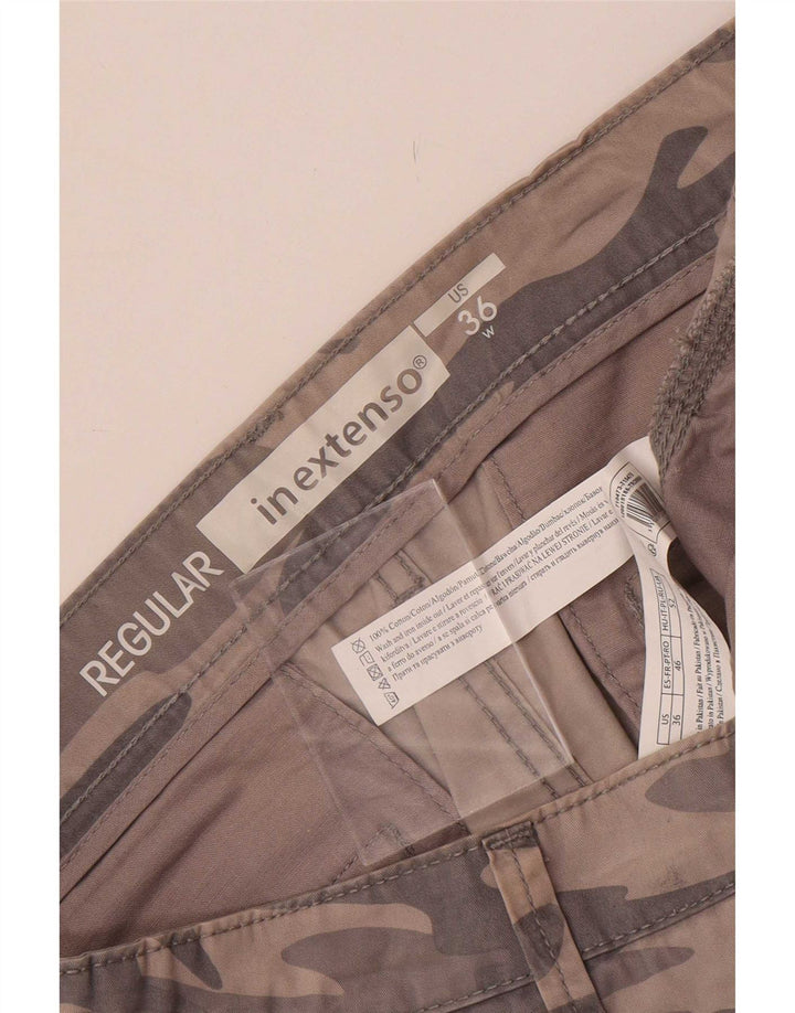 In Extenso Short Cargo Regular Homme W36 Grand Gris Camouflage Coton