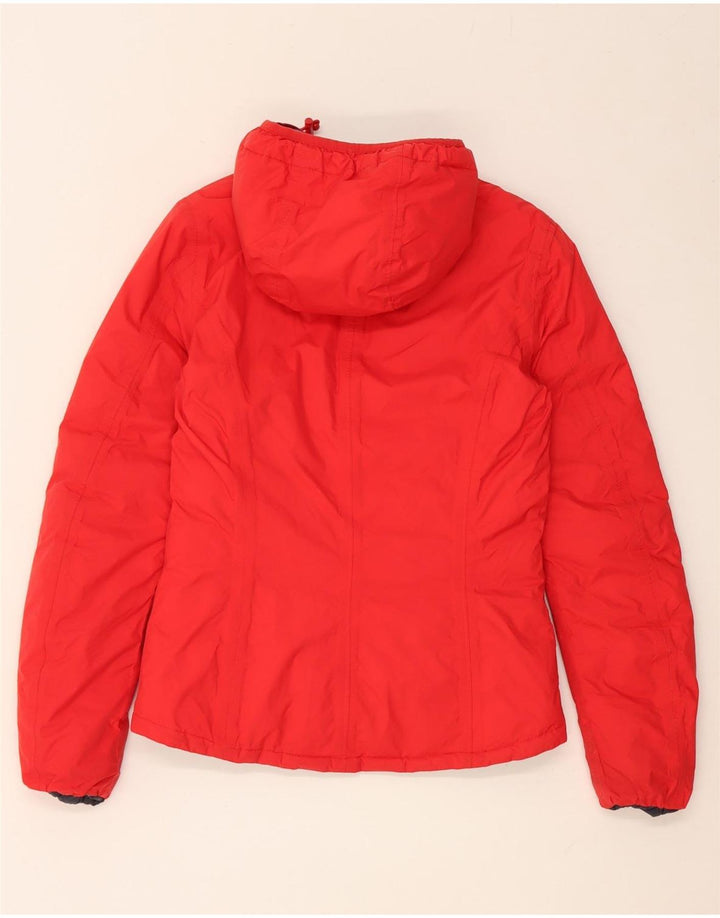 K-Way Veste matelassée réversible à capuche pour femme UK 10 Small Bleu marine