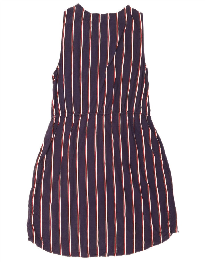 Guess Robe basique sans manches pour femme UK 42 en viscose rayée bleu marine moyen