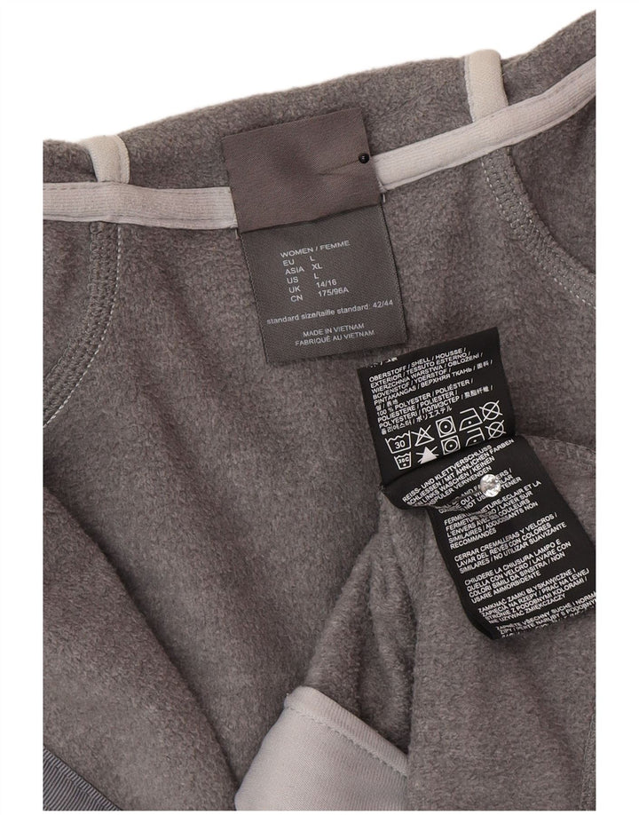 Jack Wolfskin Pull à capuche zippé pour femme UK 14/16 Large Gris Polyester