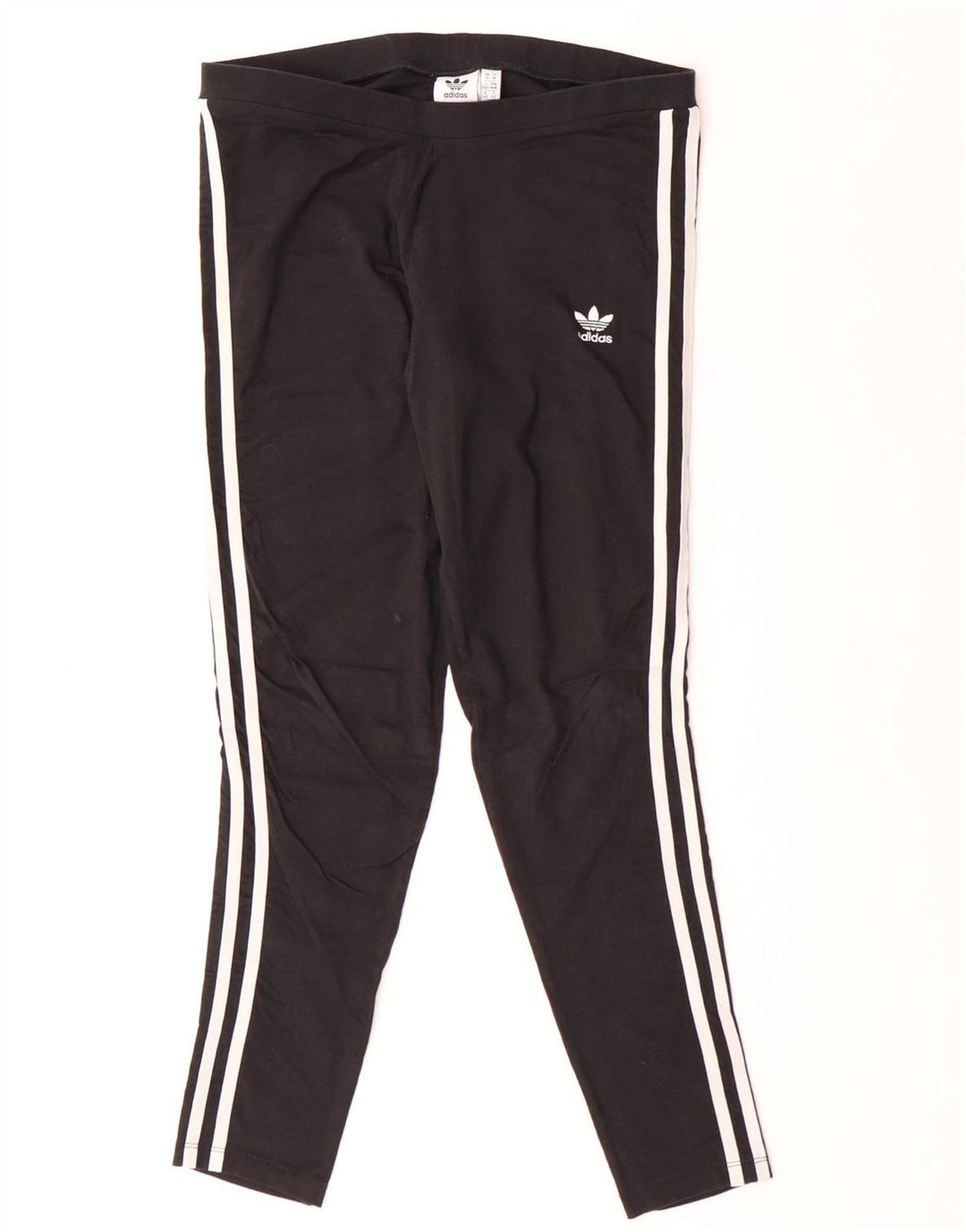 Adidas Leggings Femme UK 14 Coton Noir Moyen