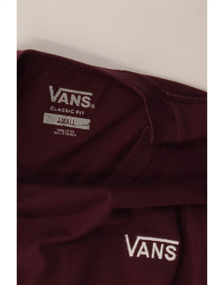 VANS T-shirt graphique coupe classique pour hommes, petit coton bordeaux