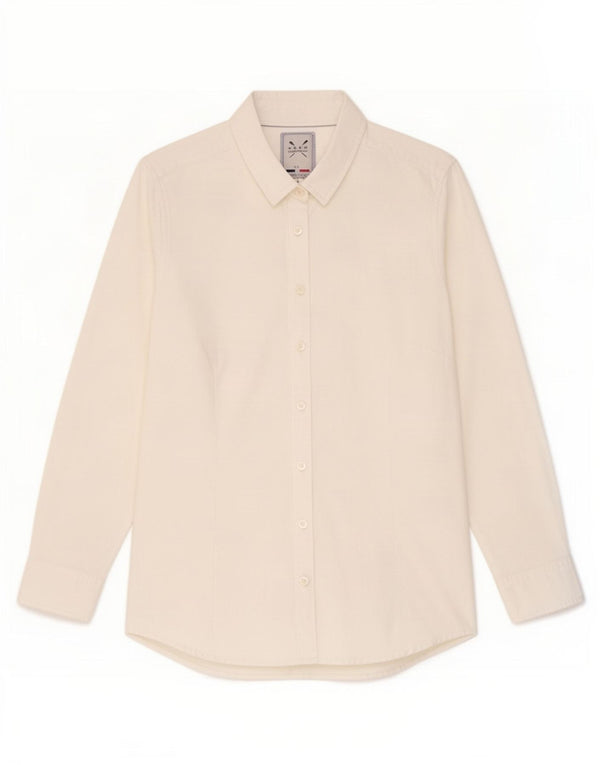 Crew Clothing Chemise Femme UK 12 Coton Blanc Moyen