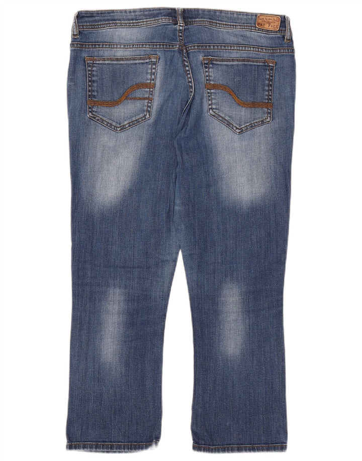 FAT FACE Jean Capri Femme UK 14 Large W32 L23 Bleu