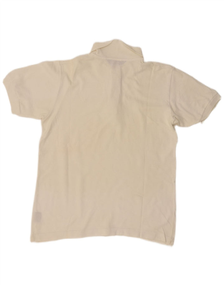 KAPPA Polo Homme Blanc Cassé Moyen Coton