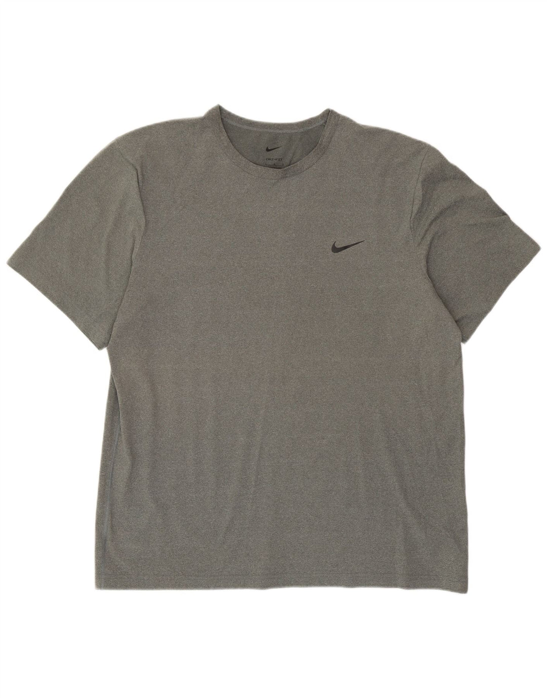 Nike Hommes Dri Fit T-Shirt Haut Large Gris Polyester