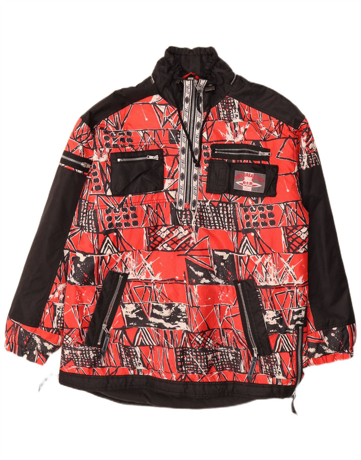 Proline Mens Graphic Anorak Jacket UK 40 Large Rouge Géométrique Polyamide