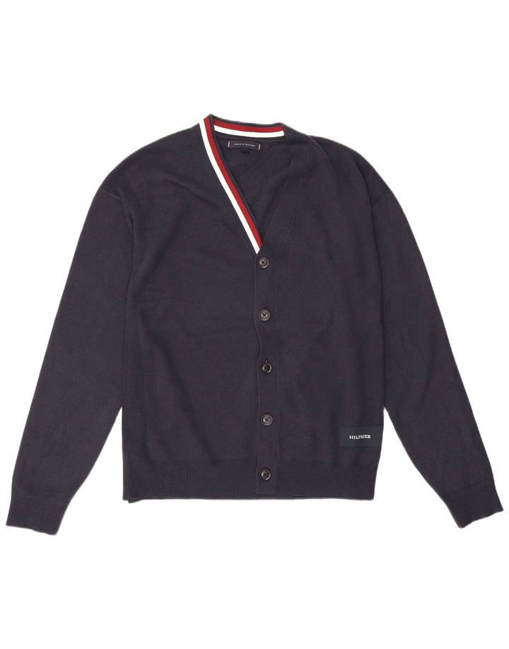 Tommy Hilfiger Pull Cardigan Homme Bleu Marine Moyen Coton