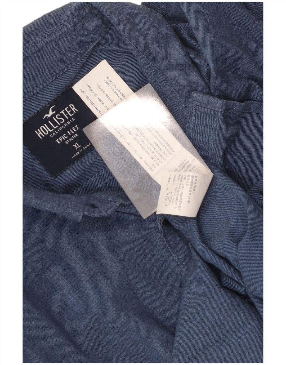 Hollister Chemise Homme XL Bleu Coton
