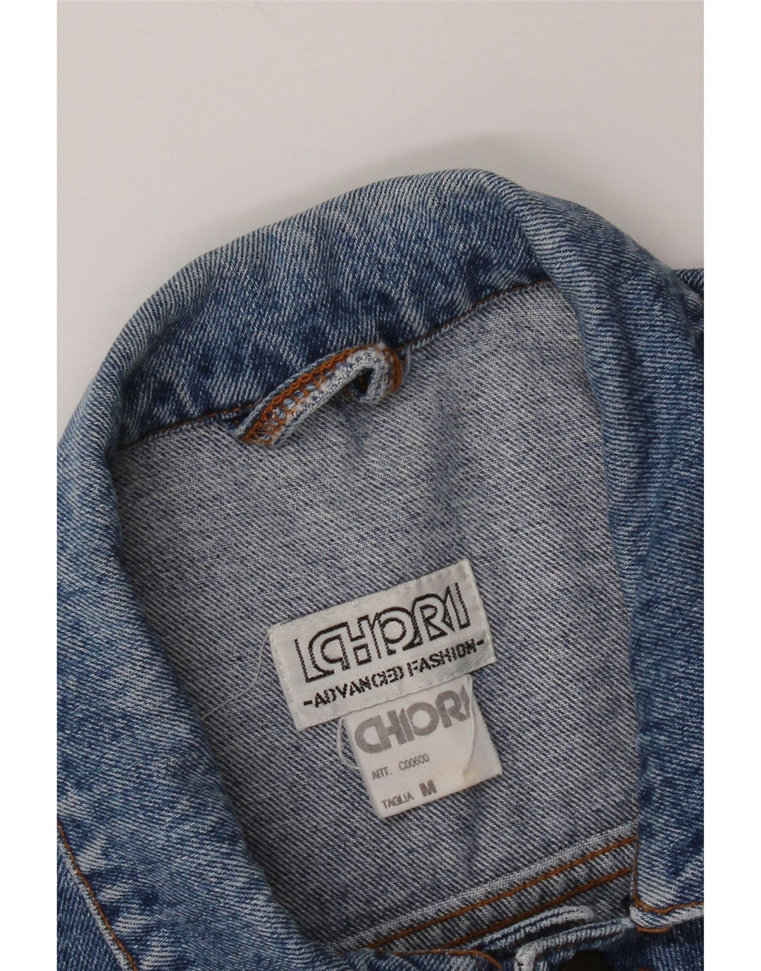 Chiori Veste en jean coupe ample pour homme UK 38 Bleu moyen Coton