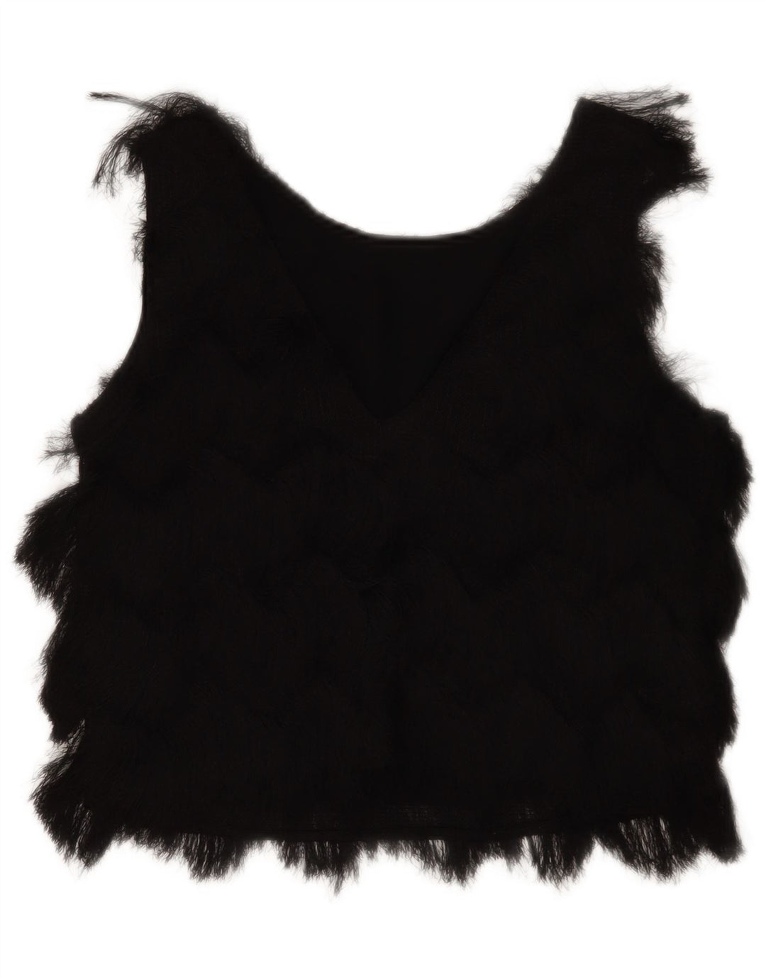 Zara Chemisier court sans manches pour femme UK 10 Petit Noir Polyester
