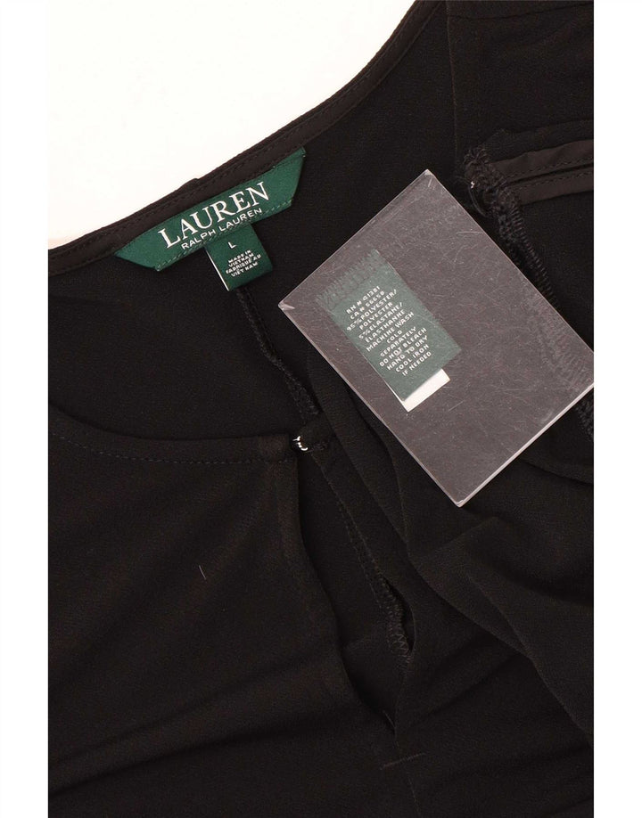 Ralph Lauren Tunique à manches 3/4 pour femme UK 16 Large Noir Polyester