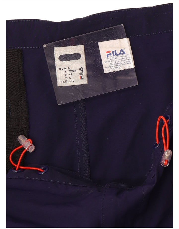 Fila Short de Sport Homme Bleu Marine Large Coton