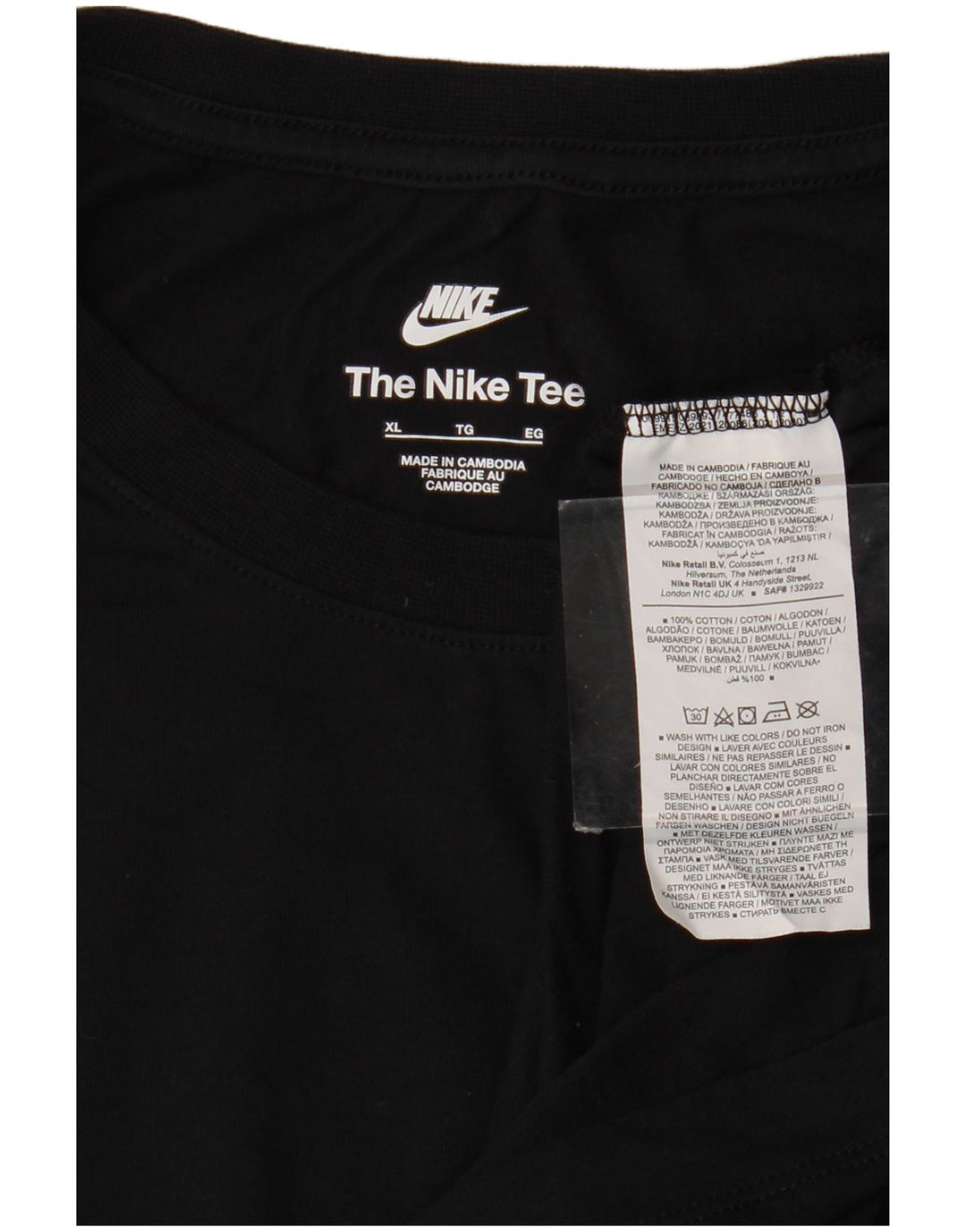 Nike Haut à manches longues pour homme XL en coton noir