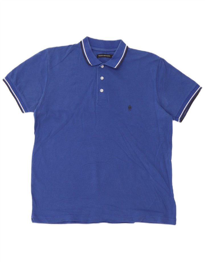 French Connection Polo Homme Bleu Moyen Coton