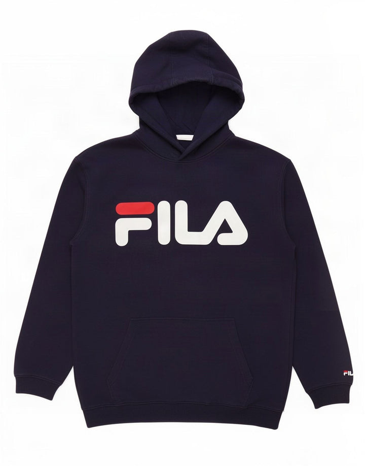 Fila Pull à Capuche Graphique Homme Bleu Marine Moyen