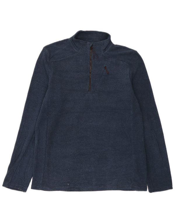 Mountain Warehouse Sweat-shirt à col zippé pour homme Bleu marine moucheté