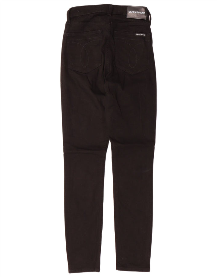 CALVIN KLEIN Jean Slim Taille Haute Femme W26 L30 Coton Noir