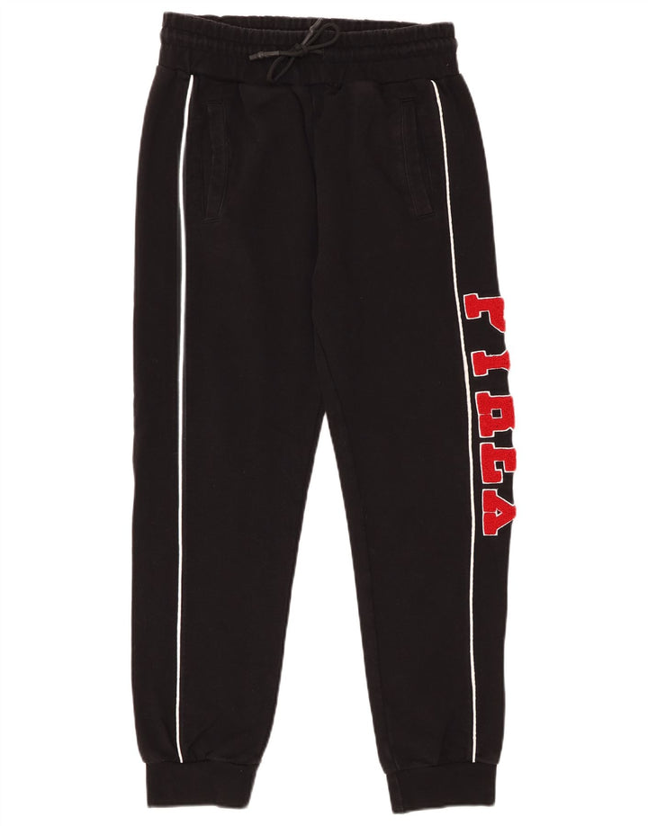 Pyrex Pantalon de survêtement graphique pour homme en coton noir moyen